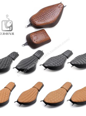 适用哈雷XL883 1200N X48改装前后坐垫2008-22年分体双人座垫皮座