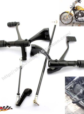 适用哈雷XL883 1200 X48 2008-22年改装前置脚踏总成 刹车杆 档杆