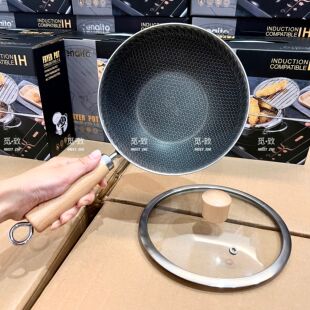 小炒锅316不锈钢家用迷你一人食 不粘锅无涂层炒菜汤锅燃气电磁炉