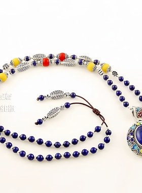 原创天然青金石纯银女波西米亚