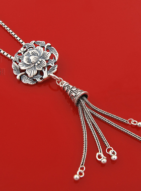 复古民族风花朵项链女流苏吊坠