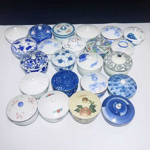 日本回流九谷烧有田烧深川制茶盖杯日式家用盖碗泡茶杯