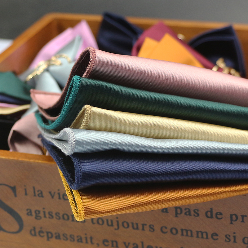 男士方巾西装口袋巾礼服胸巾香槟纯色商务西服配饰手帕巾婚礼蓝色