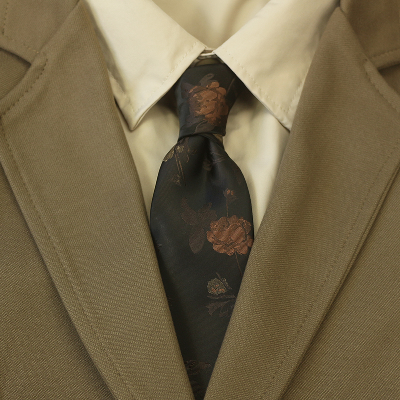 色织涤纶复古商务领带