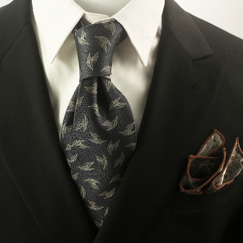 色织复古花纹商务领带