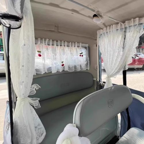 金鹏SU7豆奇雅迪电动三轮 四轮车装饰帘自粘帘魔术贴款纱帘遮光帘