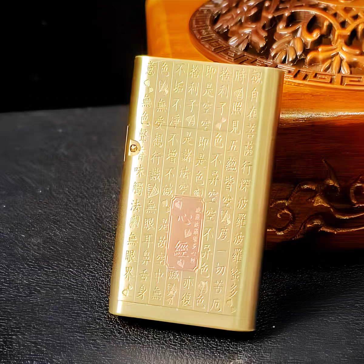 袖珍黄铜战壕机心经煤油打火机送礼送朋友