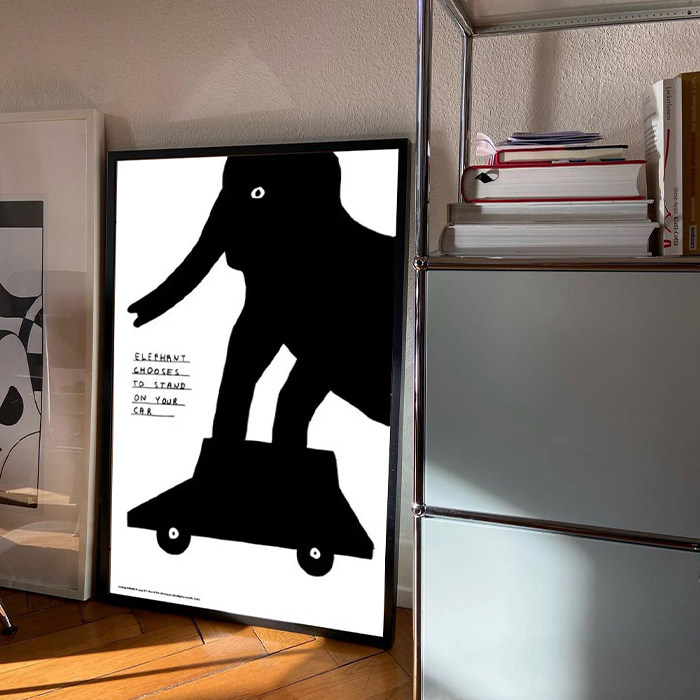 英国进口|david shrigley|大象|插画|英文|艺术装饰画|原版海报