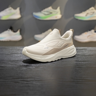 防泼水运动鞋 女2025冬季 AGLV068 WNTR一脚蹬休闲鞋 李宁SOFT