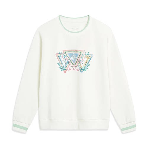 李宁女子吸汗舒适宽松套头卫衣