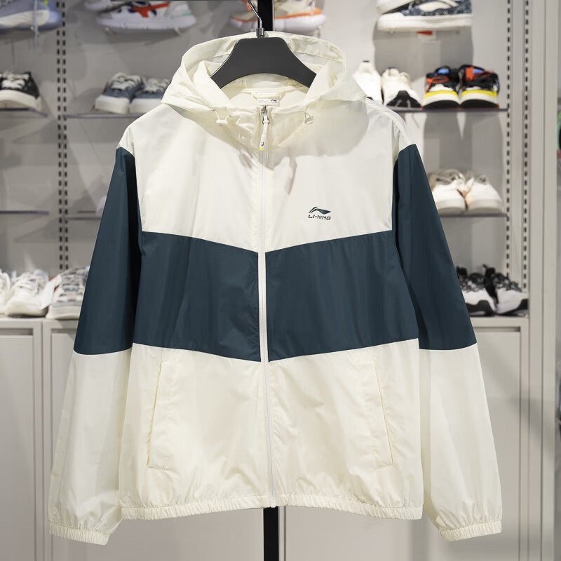 李宁运动风衣2025夏季新款男子休闲防晒舒适潮流宽松外套AFDV609