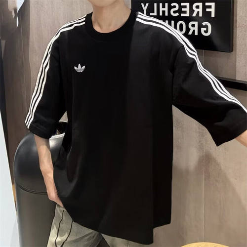 阿迪三叶草透气男女短袖T恤
