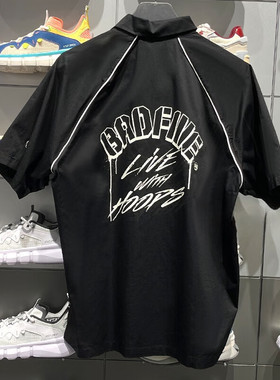 李宁2024夏季新款反伍场下男子宽松休闲舒适时尚衬衫外套 ASHU415