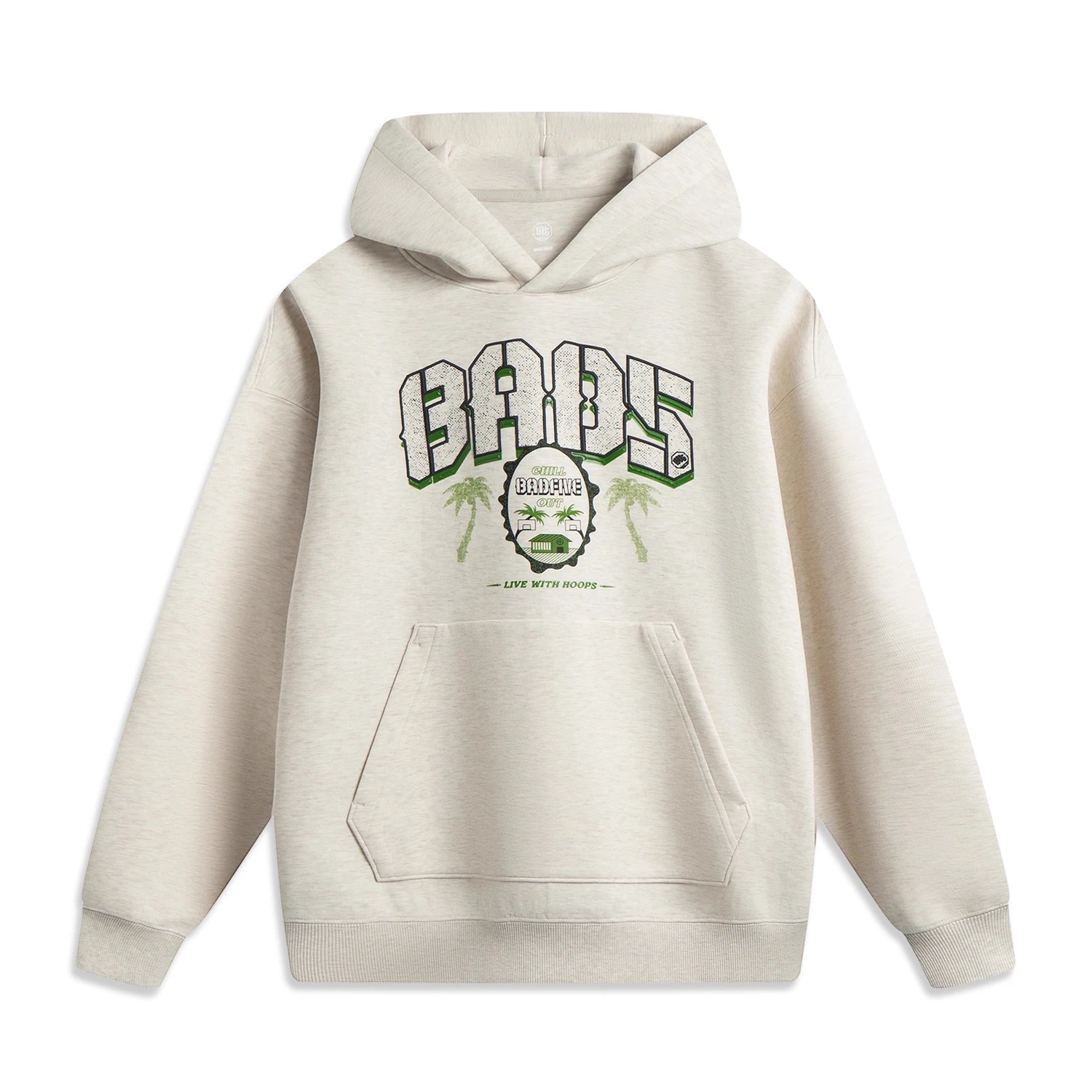 李宁男女同款连帽套头卫衣