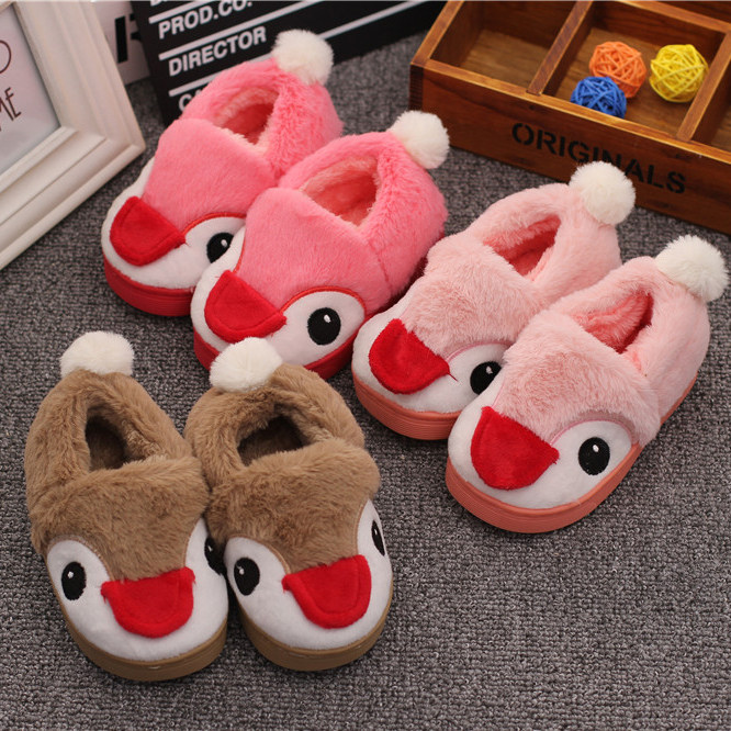 Pantoufles enfants en suède pour hiver - Ref 1003905 Image 3