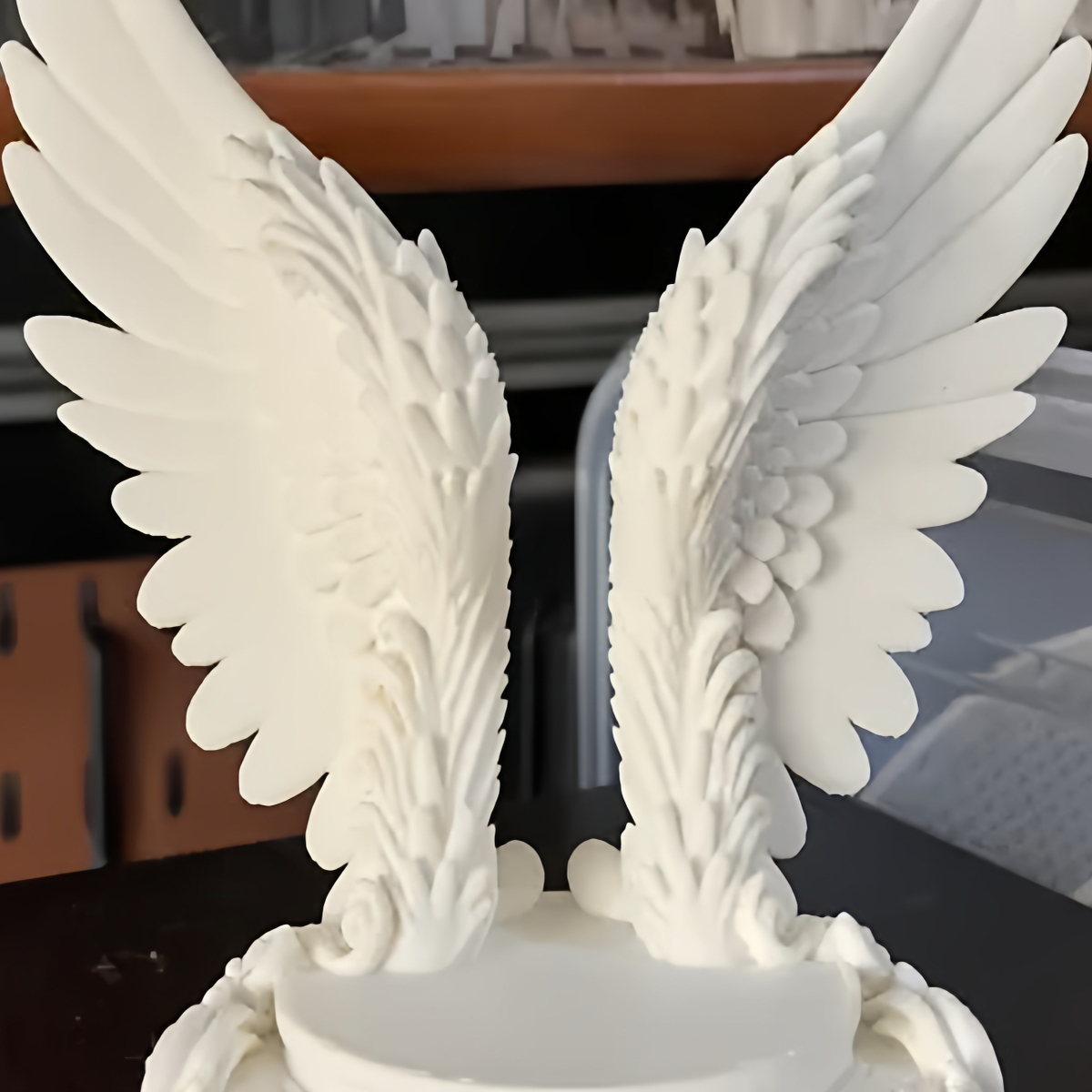 【问客造物】高耸之翼3D打印天使翅膀桌面摆件现代艺术极简