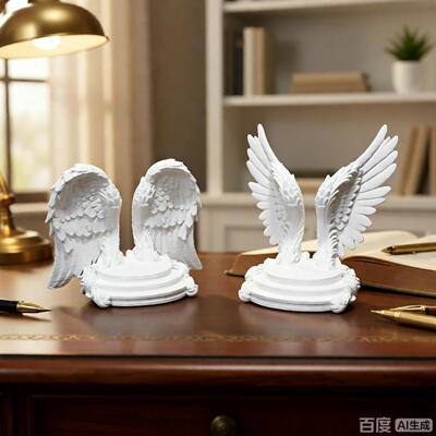 天使翅膀3D打印基座桌面摆件现代艺术极简手办玩偶潮玩底座