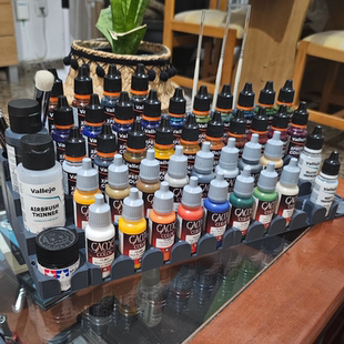 笔涂漆水性漆颜料油漆桌面油漆架展示架收纳架可收纳AV AK GW漆