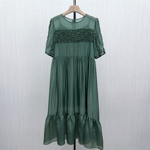 伊●2026夏季新品 法式短袖连衣裙女气质显瘦小清新茶歇裙3588