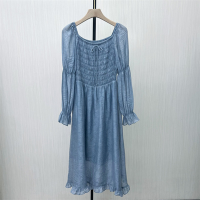 fei●2025春季新品 法式长袖连衣裙女气质显瘦小清新茶歇裙5256