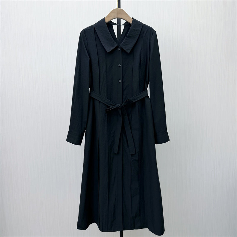 C●2026春季新品 简约a字连衣裙女气质宽松百搭长袖衬衫裙7055图片
