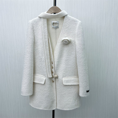 fei●2025冬季新品 双面呢大衣女气质宽松绵羊毛呢子外套8282