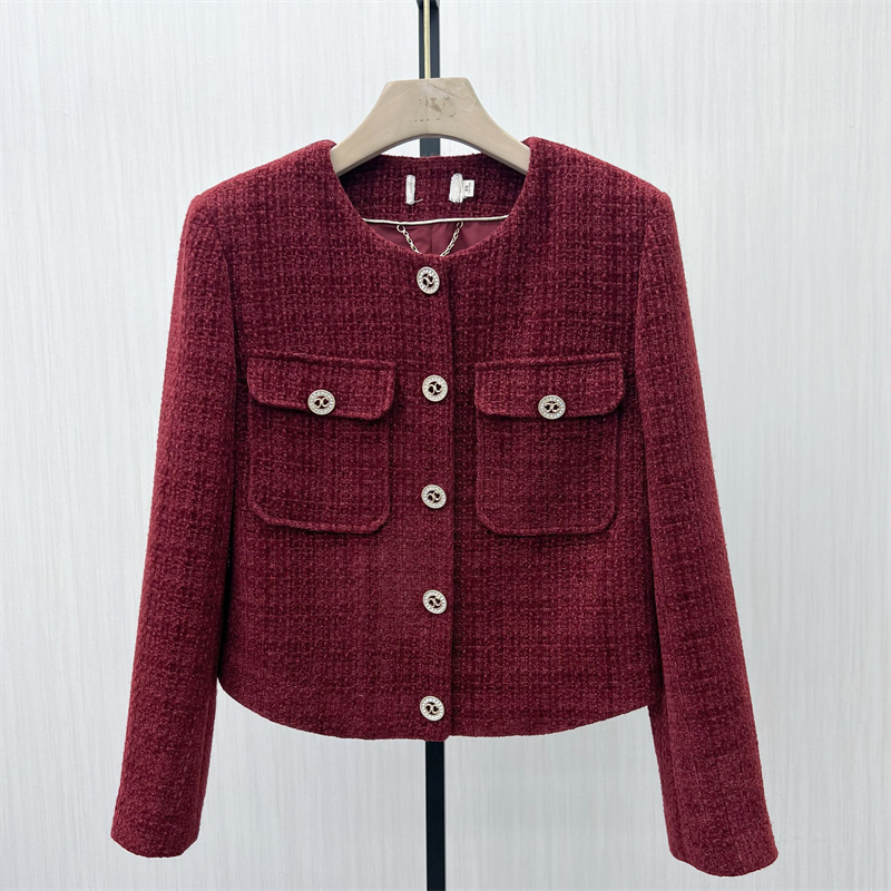 芭●2025秋季新品 小香风西装外套女气质通勤粗花呢西服夹克5013