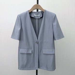 2026春季 西装 新品 短袖 外套女宽松休闲通勤西服上衣1878 时尚 迪