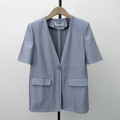 迪●2026春季新品 时尚短袖西装外套女宽松休闲通勤西服上衣1878