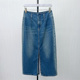 新品 恩 2025夏季 牛仔半身裙女高腰显瘦休闲百搭直筒长裙398
