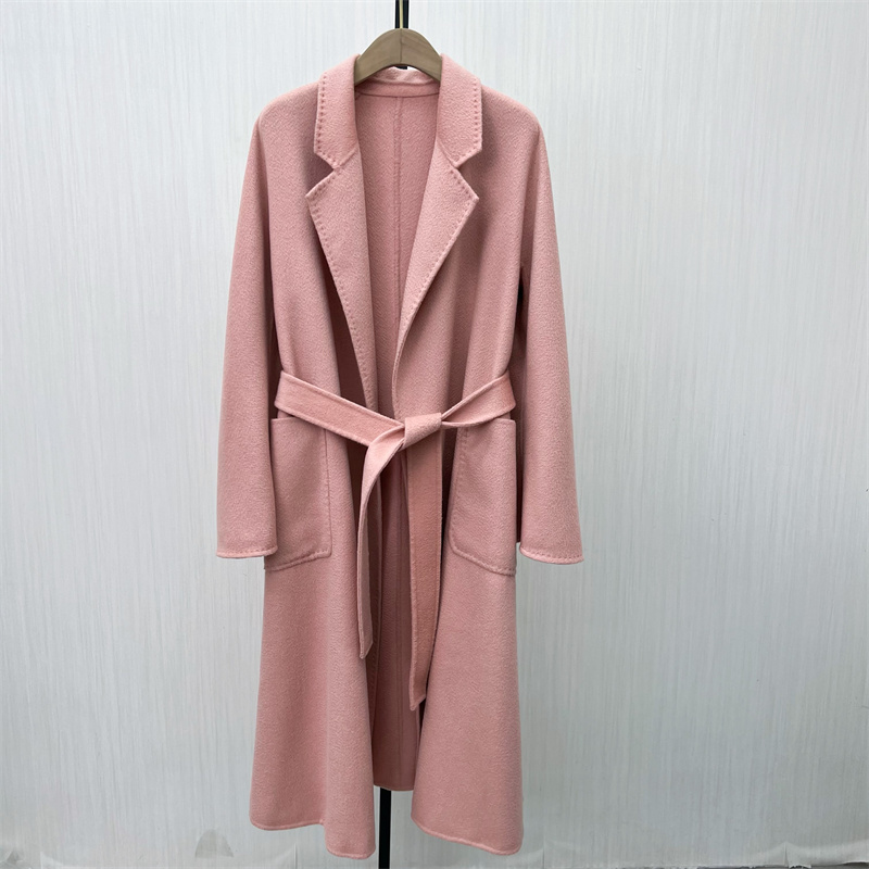 品牌折扣●2025冬季新品 双面呢大衣女宽松气质长款澳毛呢子外套