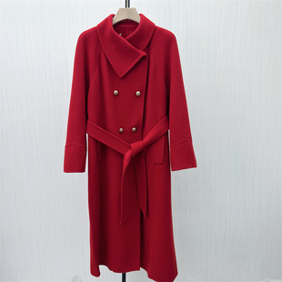 双面呢绵羊毛大衣女气质长款 新品 宽松呢子外套1560 2025冬季 司