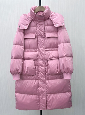 图●2025冬季新品 长款羽绒服女宽松休闲百搭加厚保暖外套8713