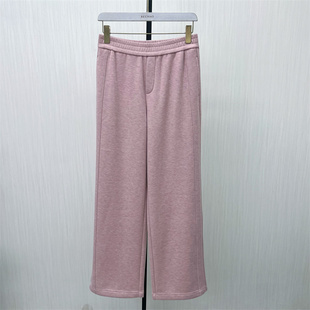 良月●2025冬季新品 加厚卫裤女松紧腰显瘦宽松休闲阔腿长裤8403