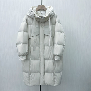 长款 fei 羽绒服女时尚 新品 宽松加厚保暖白鸭绒外套8383 2025冬季
