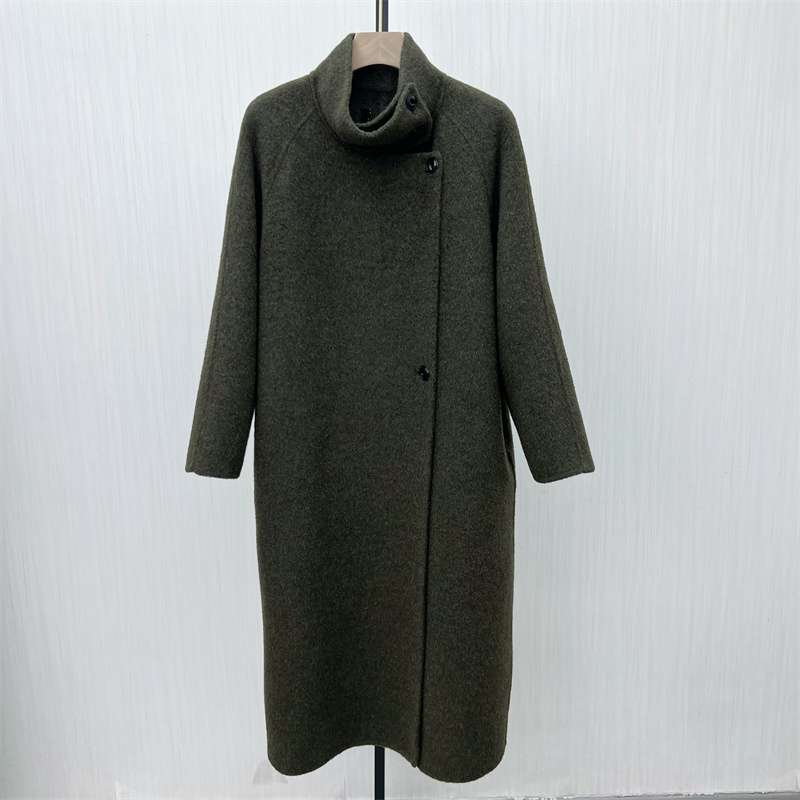 KA●2025冬季新品 双面呢大衣女长款气质宽松绵羊毛呢子外套8322