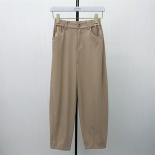 女高腰显瘦宽松休闲通勤直筒九分裤 哈伦裤 新品 5106 2026春季