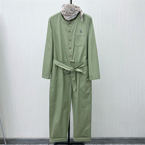 C●2025春季新品 工装连衣裤女宽松长袖休闲直筒连体裤长裤5017