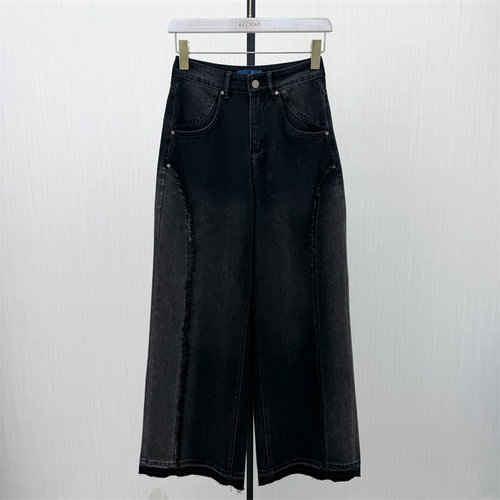 C●2026春季新品 阔腿牛仔裤女高腰显瘦宽松直筒休闲长裤5275