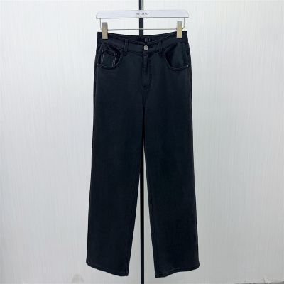 图●2026夏季新品 阔腿牛仔裤女高腰显瘦宽松直筒休闲长裤5820