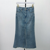 新品 恩 2026春季 牛仔半身裙女高腰显瘦休闲通勤百搭直筒长裙588