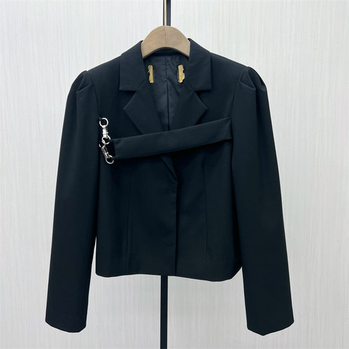 S●2025秋季新品 西装外套女气质通勤设计感高腰短款西服上衣003