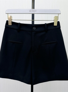 香●2026春季新品 西装短裤女高腰显瘦宽松休闲通勤a字阔腿裤1582