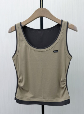 S●2026夏季新品 无袖T恤女简约通勤百搭修身打底背心上衣727