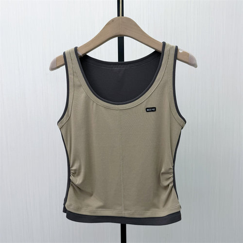 S●2026夏季新品 无袖T恤女简约通勤百搭修身打底背心上衣727