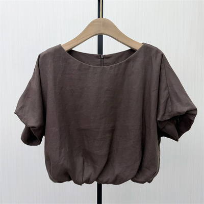 KA●2026夏季新品 法式衬衫女气质简约通勤百搭薄款短袖上衣0331