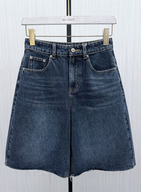 伊●2026夏季新品 牛仔短裤女高腰显瘦直筒休闲百搭阔腿裤3667