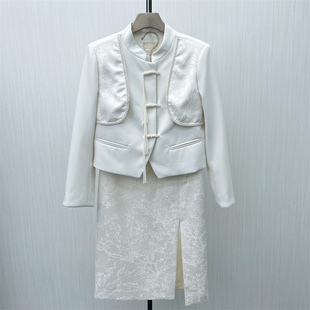 套装 芭 新中式 新品 裙子女气质显瘦清新淑女两件套010 2025秋季