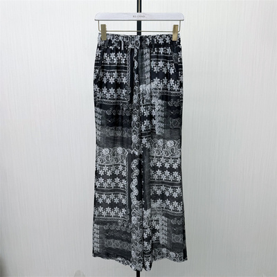 恩●2026夏季新品 印花阔腿裤女高腰显瘦宽松直筒薄款休闲长裤166