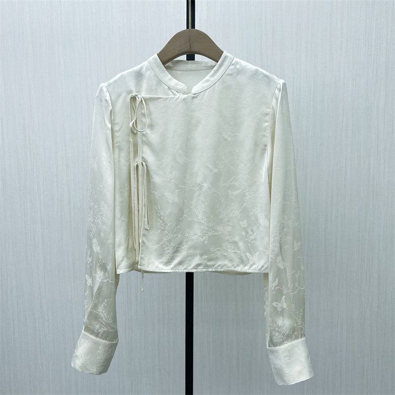 fei●2025秋季新品 新中式衬衫女气质小众别致宽松长袖上衣7066